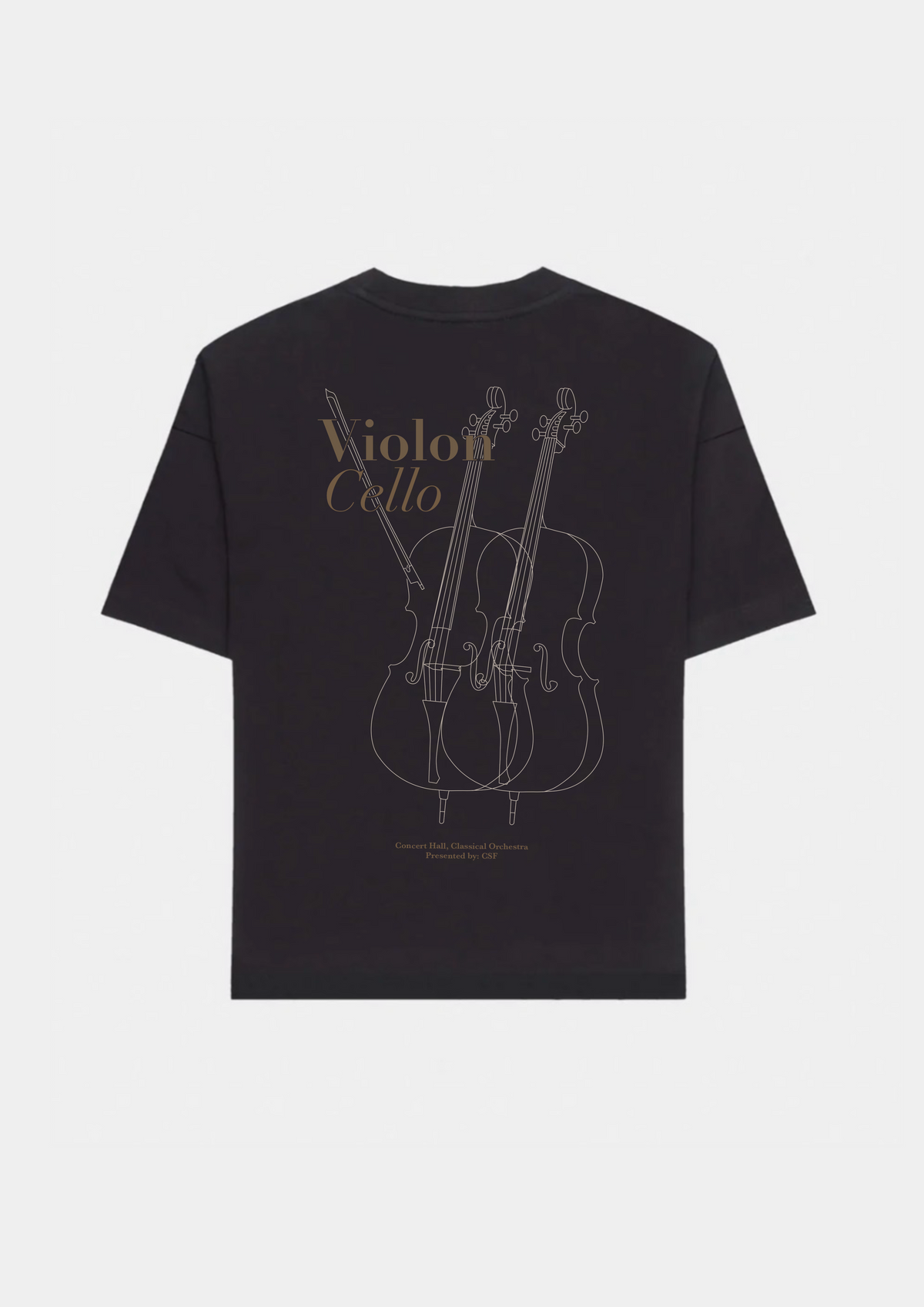Violon Cello Heavyweight T-Shirt Schwarz