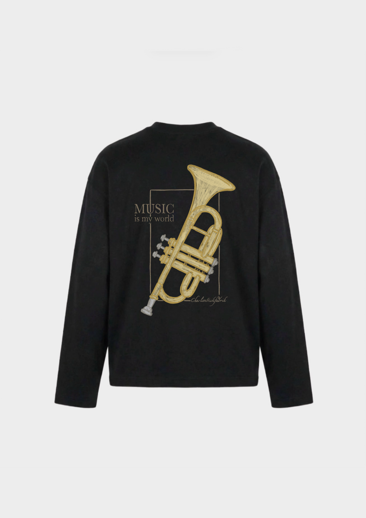 Music is my World Longsleeve Schwarz