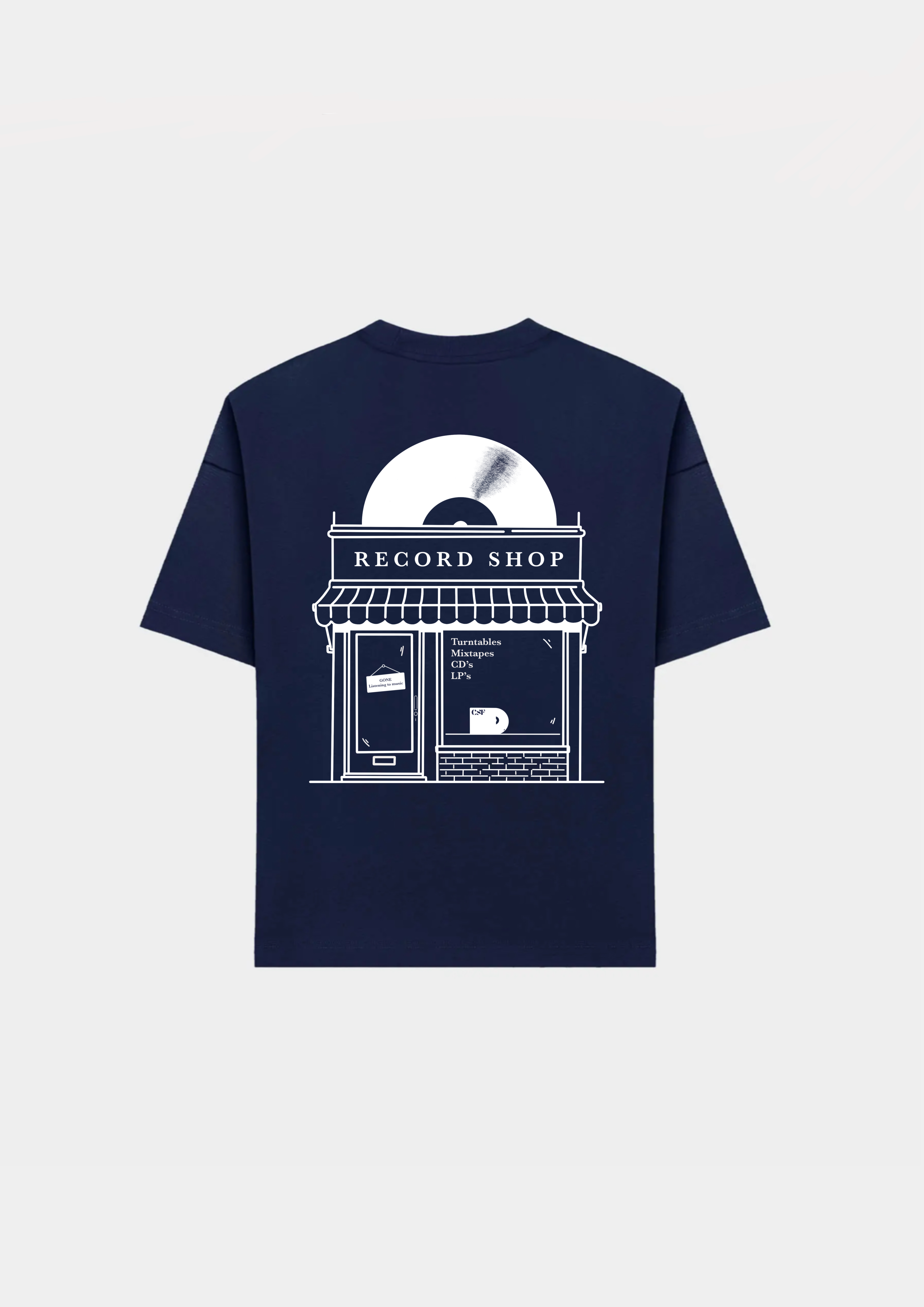 Record Shop Heavyweight T-Shirt Navy