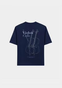 Violon Cello Heavyweight T-Shirt Navy