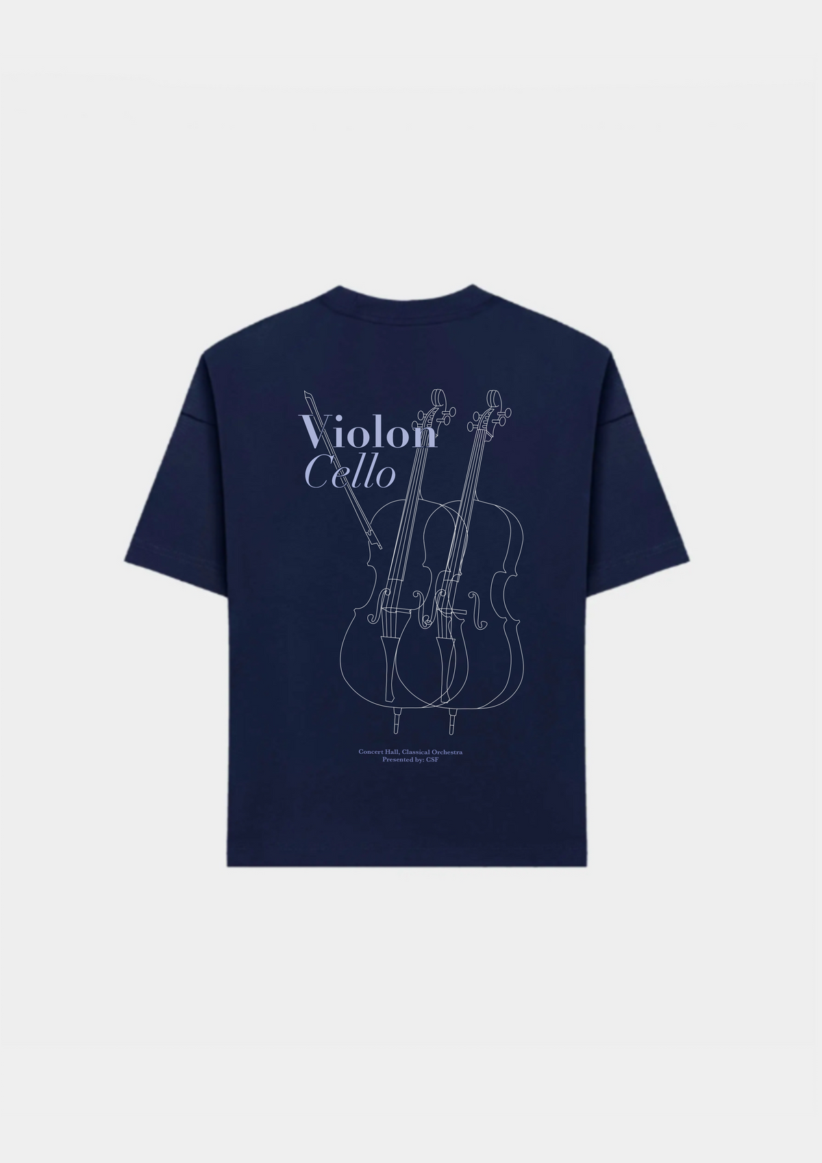 Violon Cello Heavyweight T-Shirt Navy
