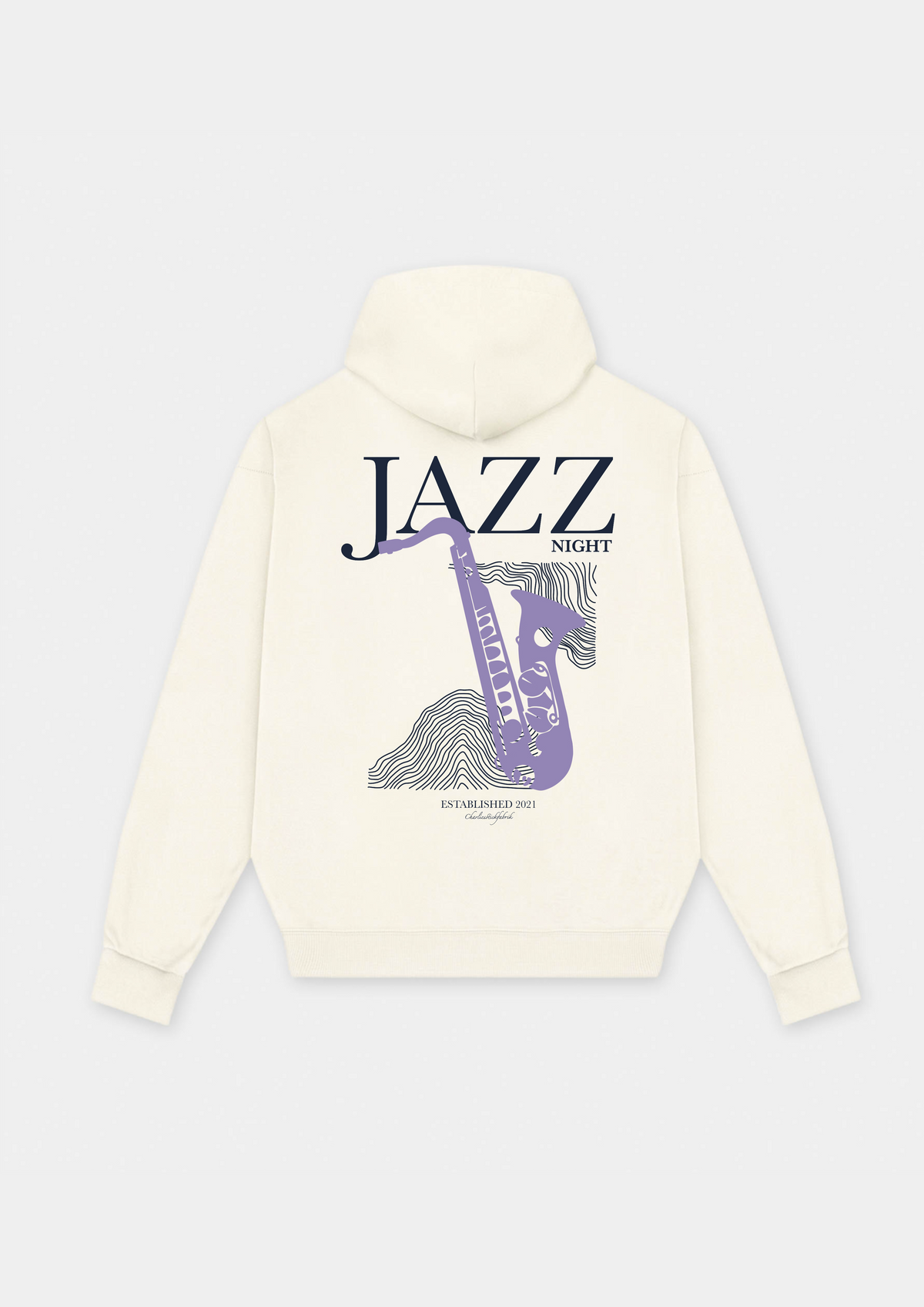 Jazz Night Heavyweight Hoodie Creme