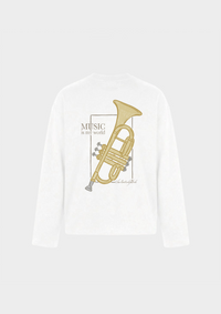 Music is my World Longsleeve Schwarz