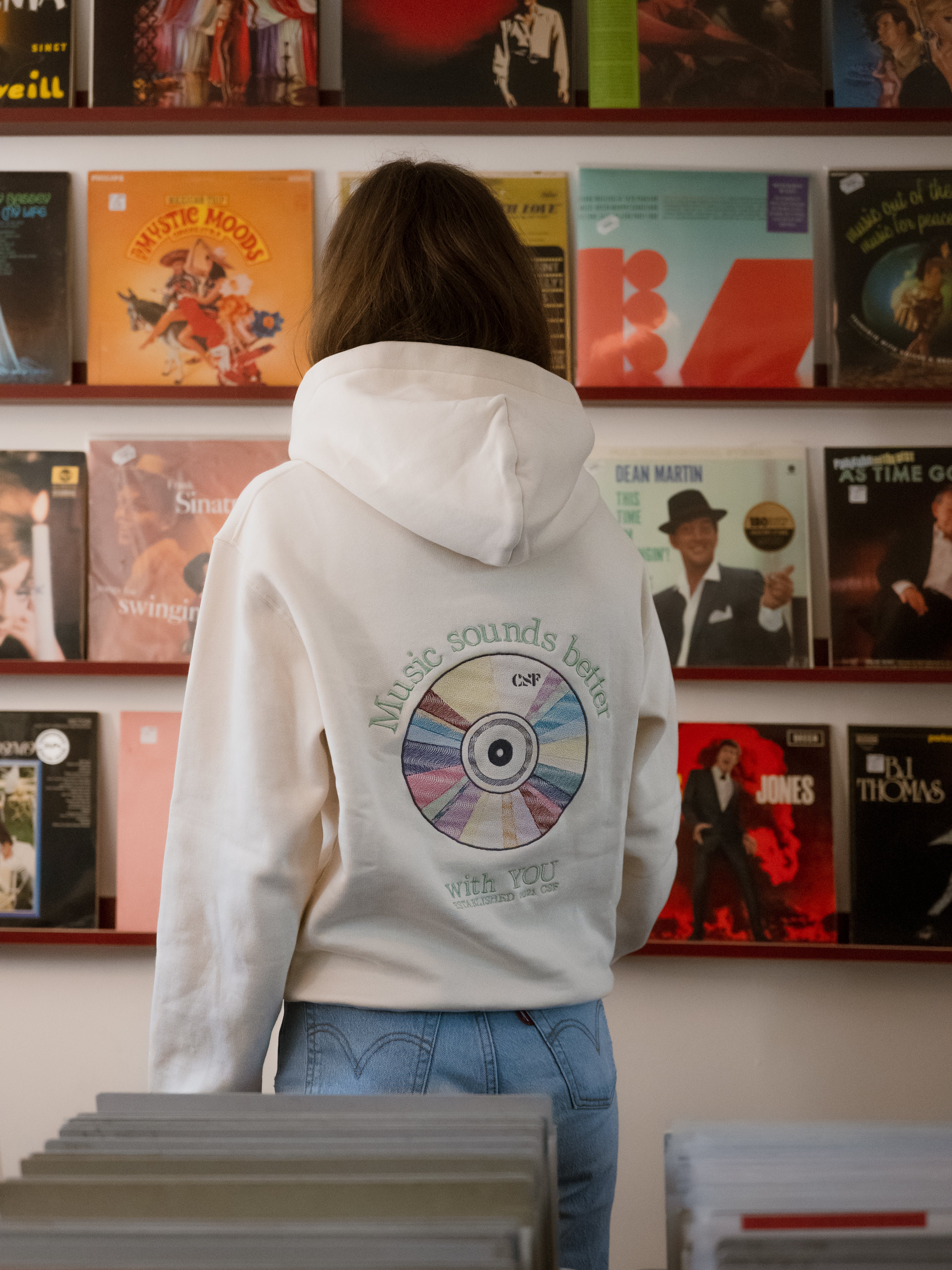 Music sounds better with YOU Heavyweight Hoodie Creme