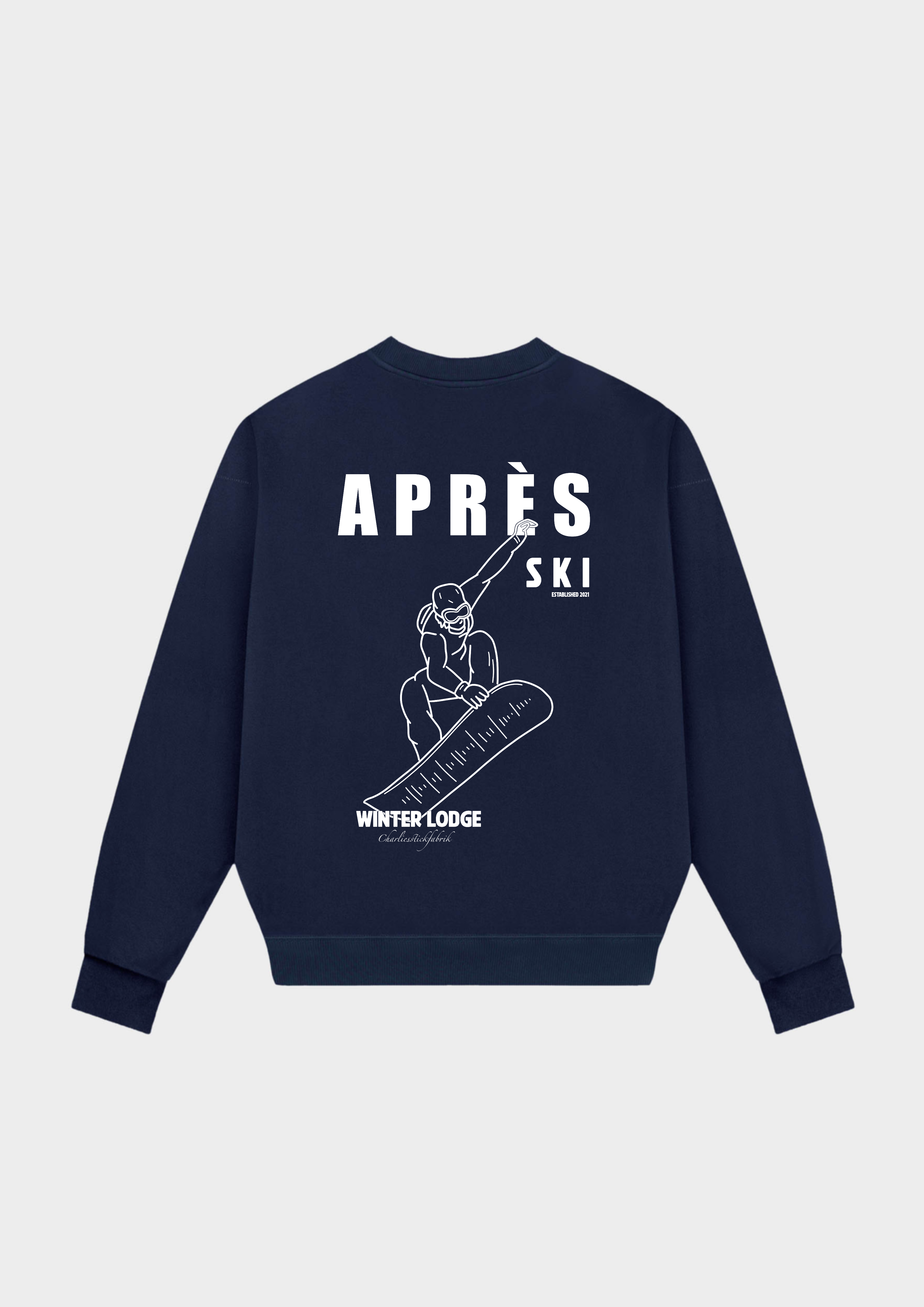 Aprés Ski Lodge Heavyweight Sweatshirt Navy