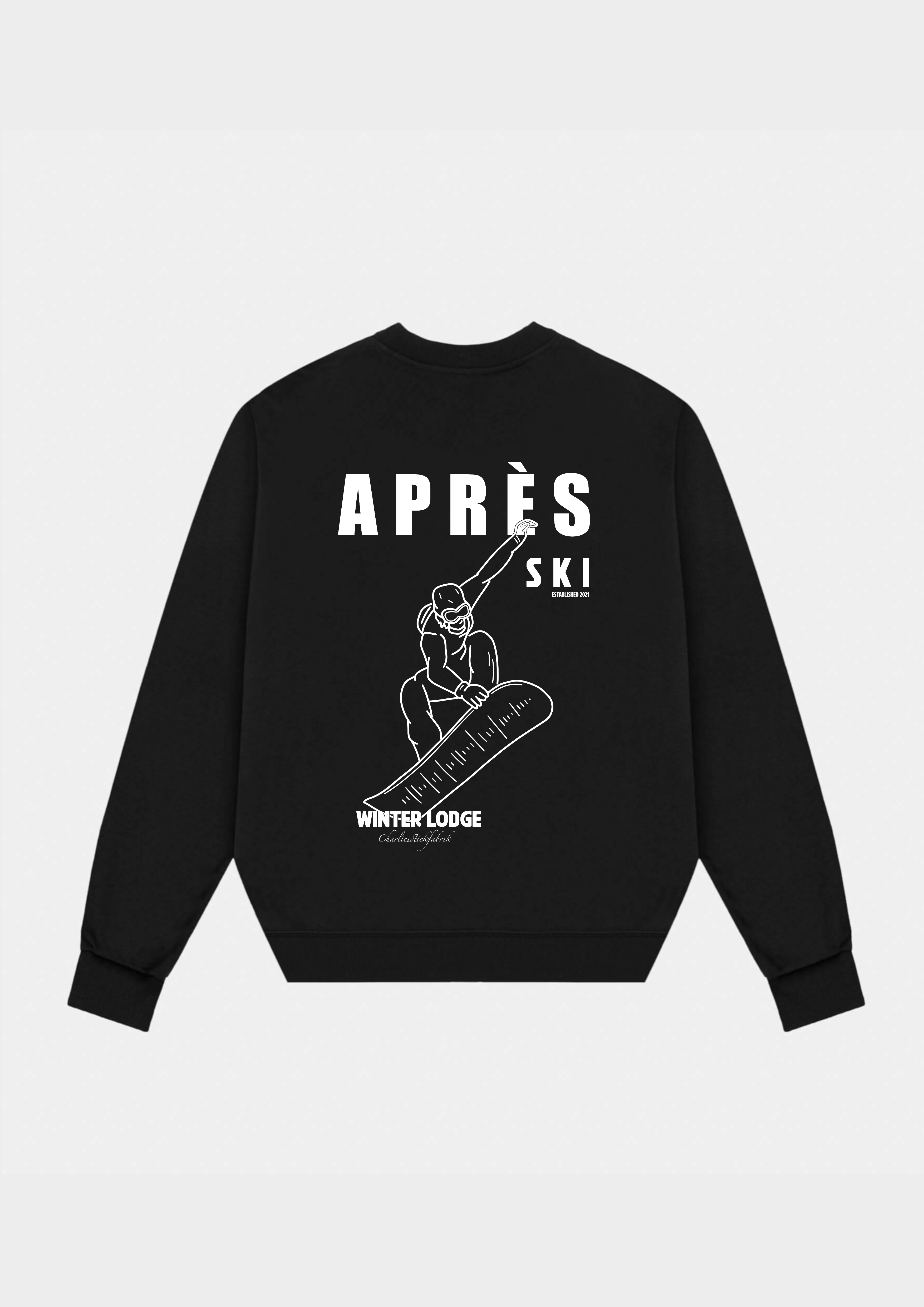 Aprés Ski Lodge Heavyweight Sweatshirt Schwarz