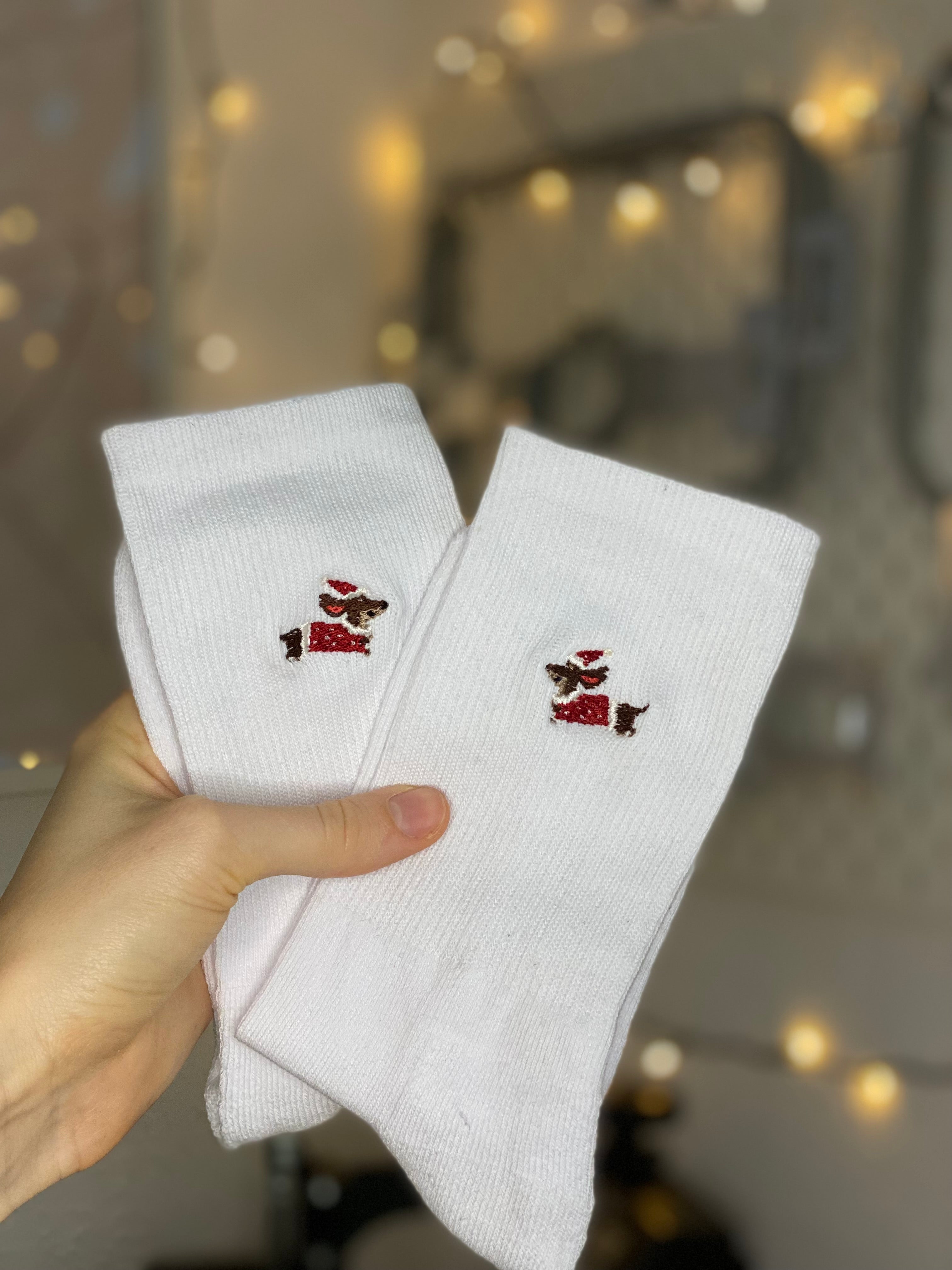 Weihnachtsdackel Socken