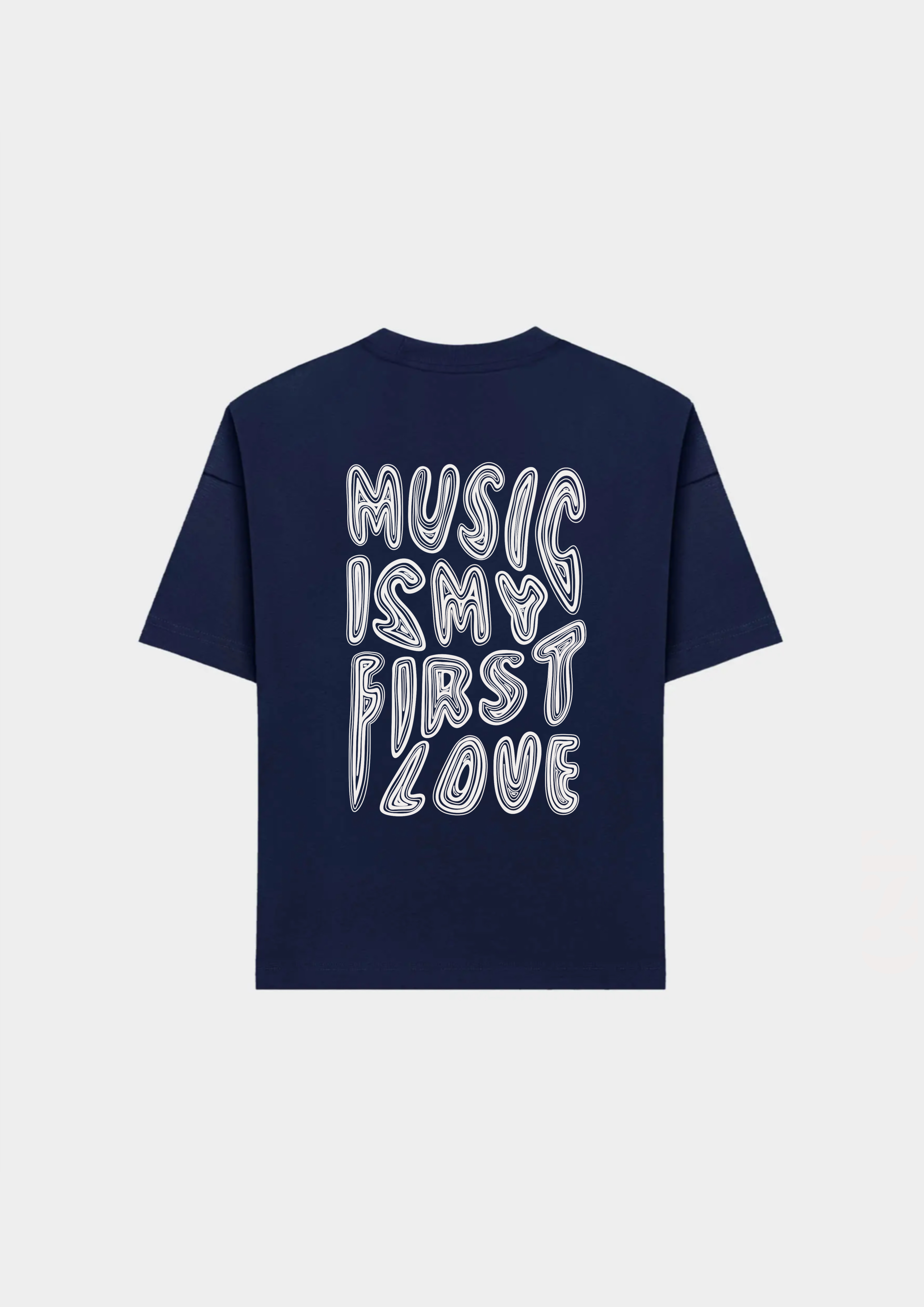 Music is my first love Heavyweight T-Shirt Navy