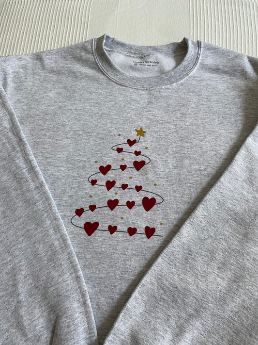 Christmas Hearts Crewneck