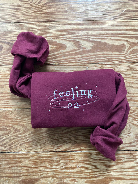 Sweatshirt bestickt | Feeling 22 | Taylor Swift inspired