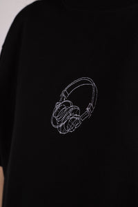 Headphones Sketch Heavyweight T-Shirt