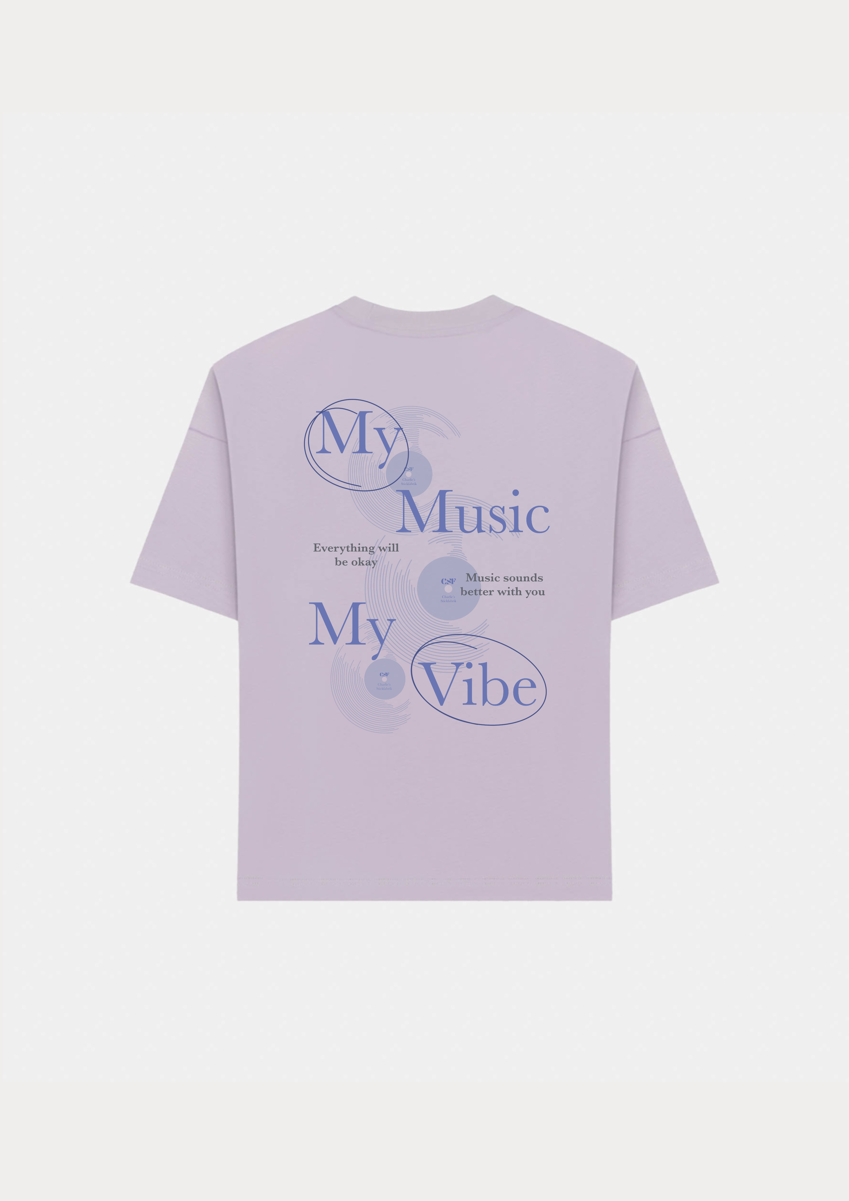 My Music My Vibe Heavyweight T-Shirt Lavendel