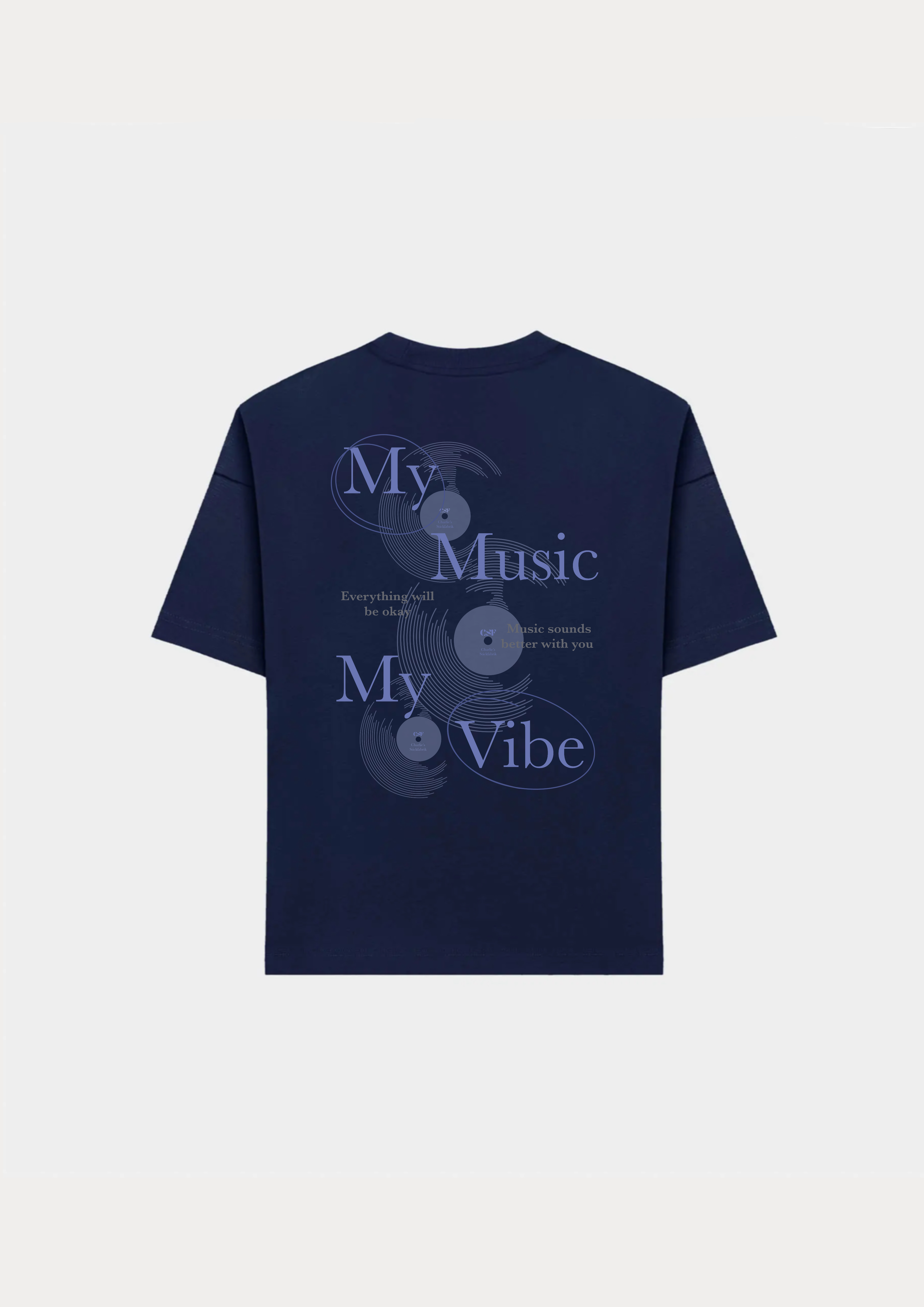 My Music My Vibe Heavyweight T-Shirt Navy