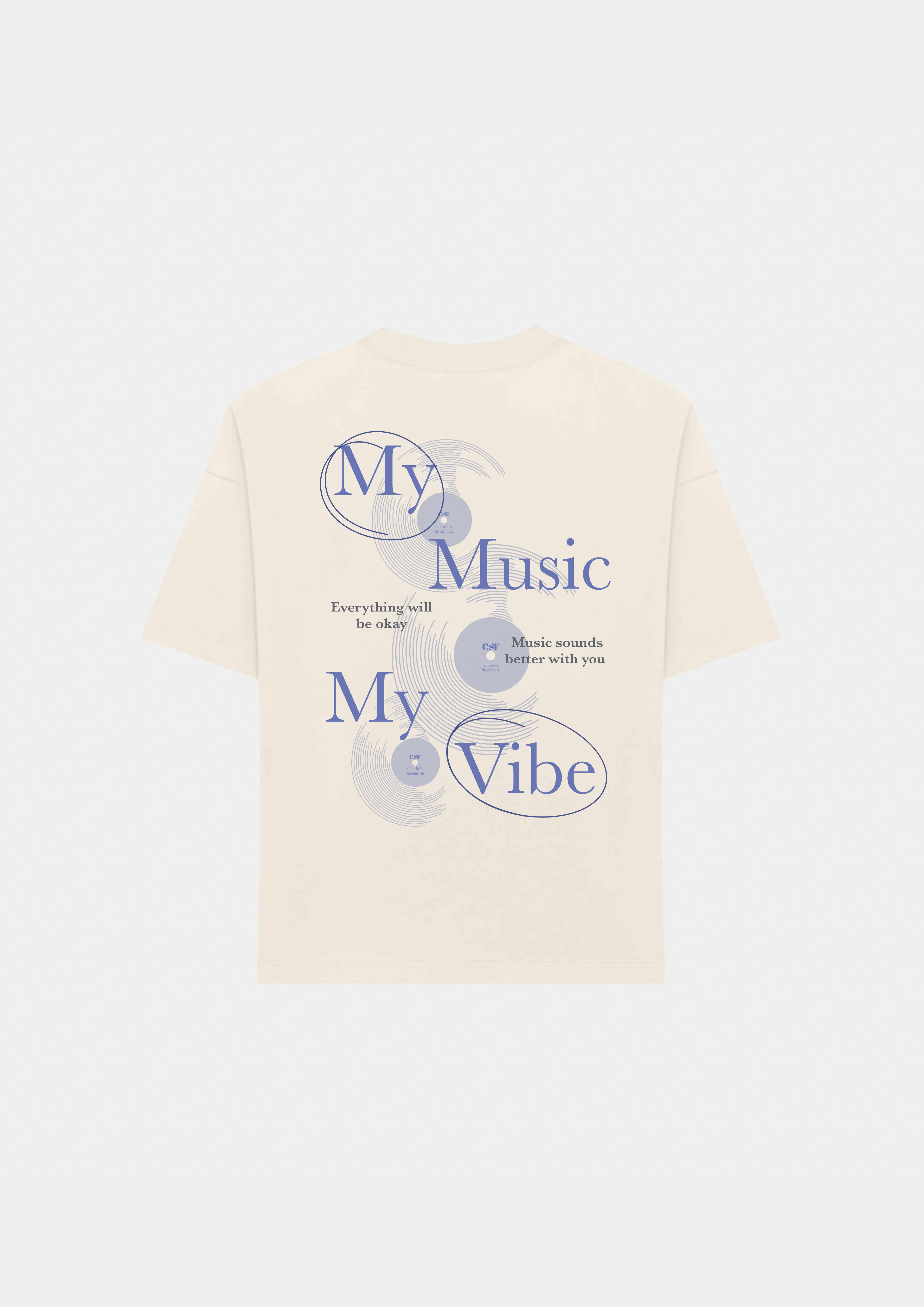 My Music My Vibe Heavyweight T-Shirt Creme
