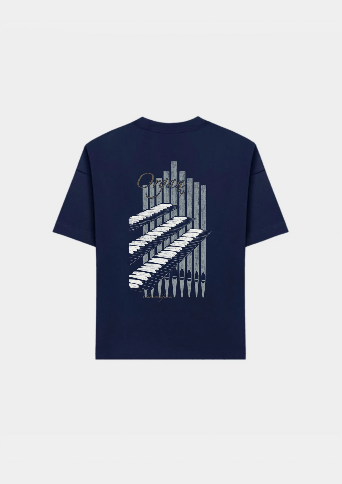 Pipe Organ Heavyweight T-Shirt Navy