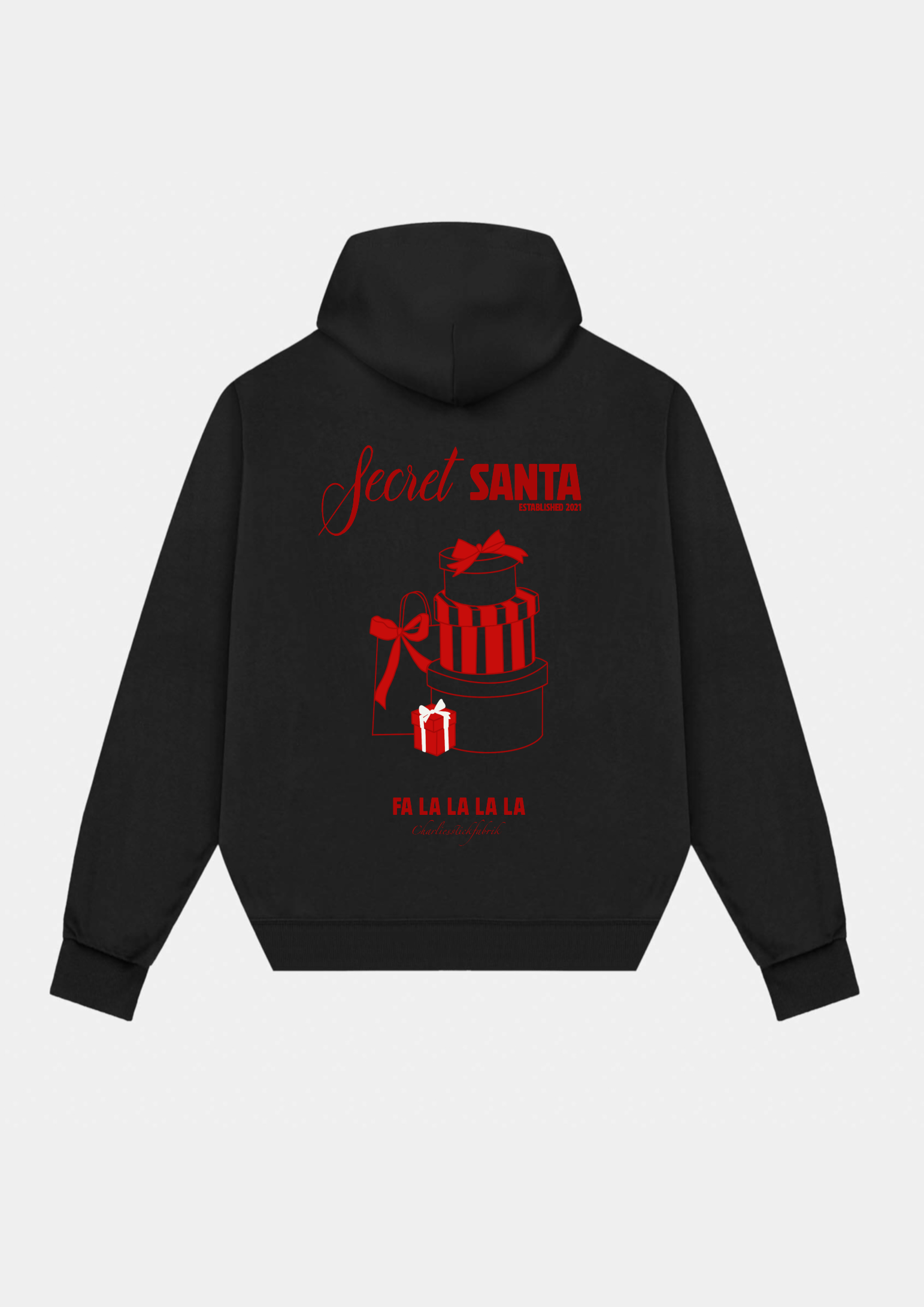 Secret Santa Heavyweight Hoodie Schwarz