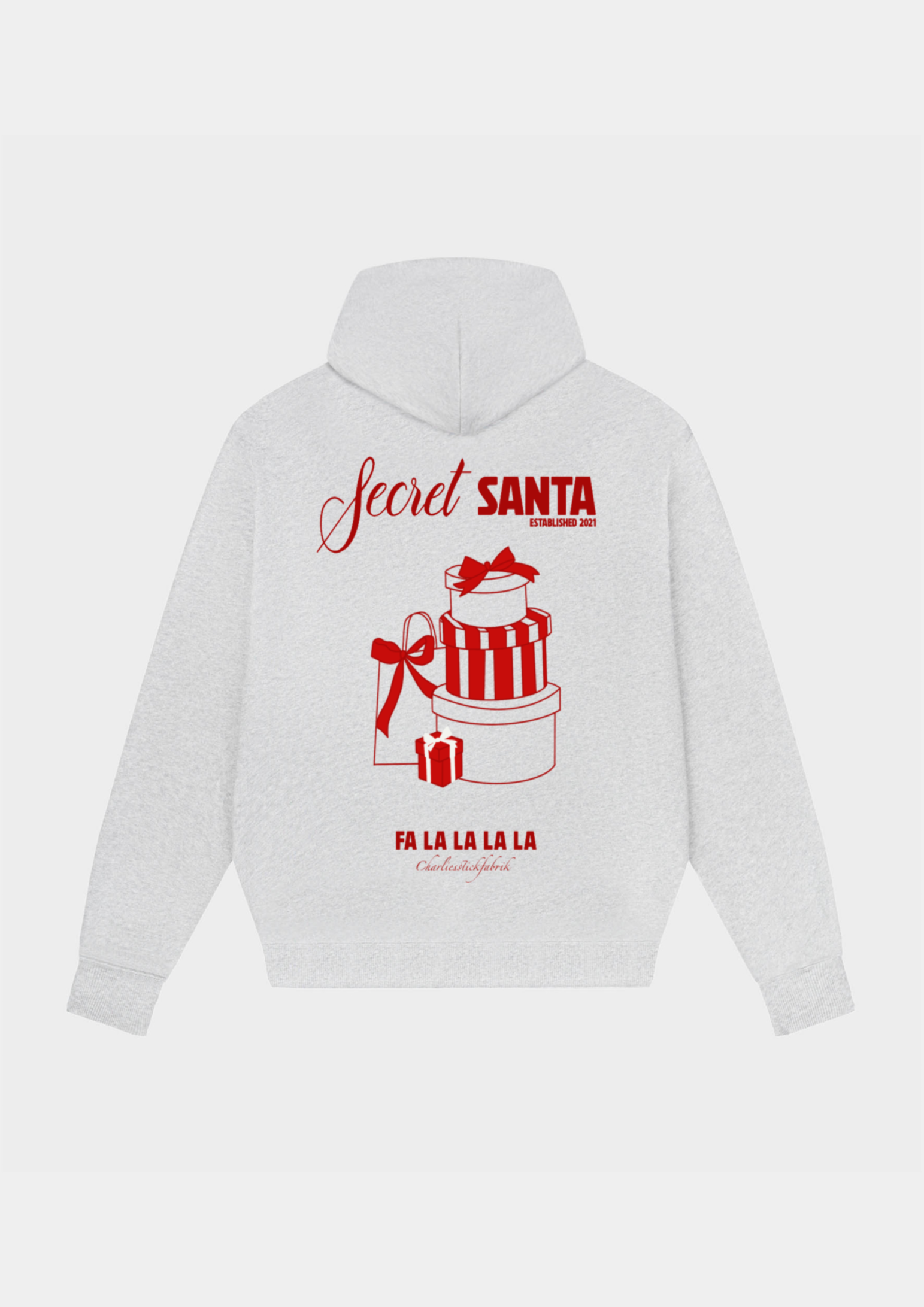 Secret Santa Heavyweight Hoodie Hellgrau