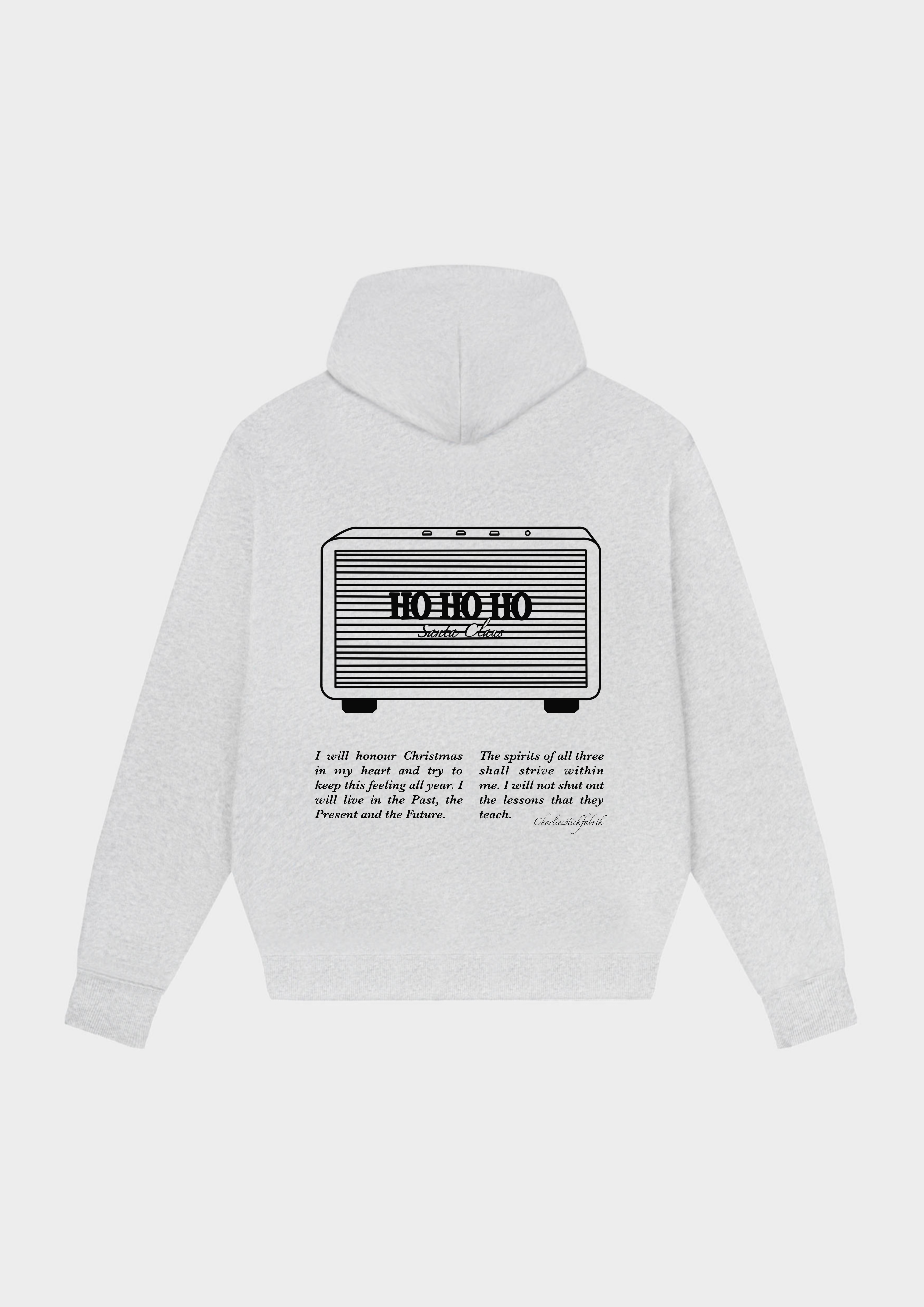Christmas Radio Heavyweight Hoodie Hellgrau