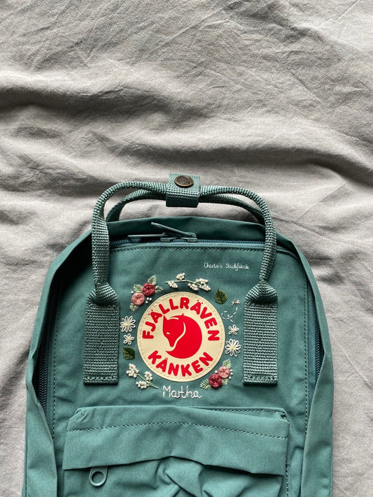 Individuell bestickter Rucksack mit Namen | personalisierter Fjällräven Kanken