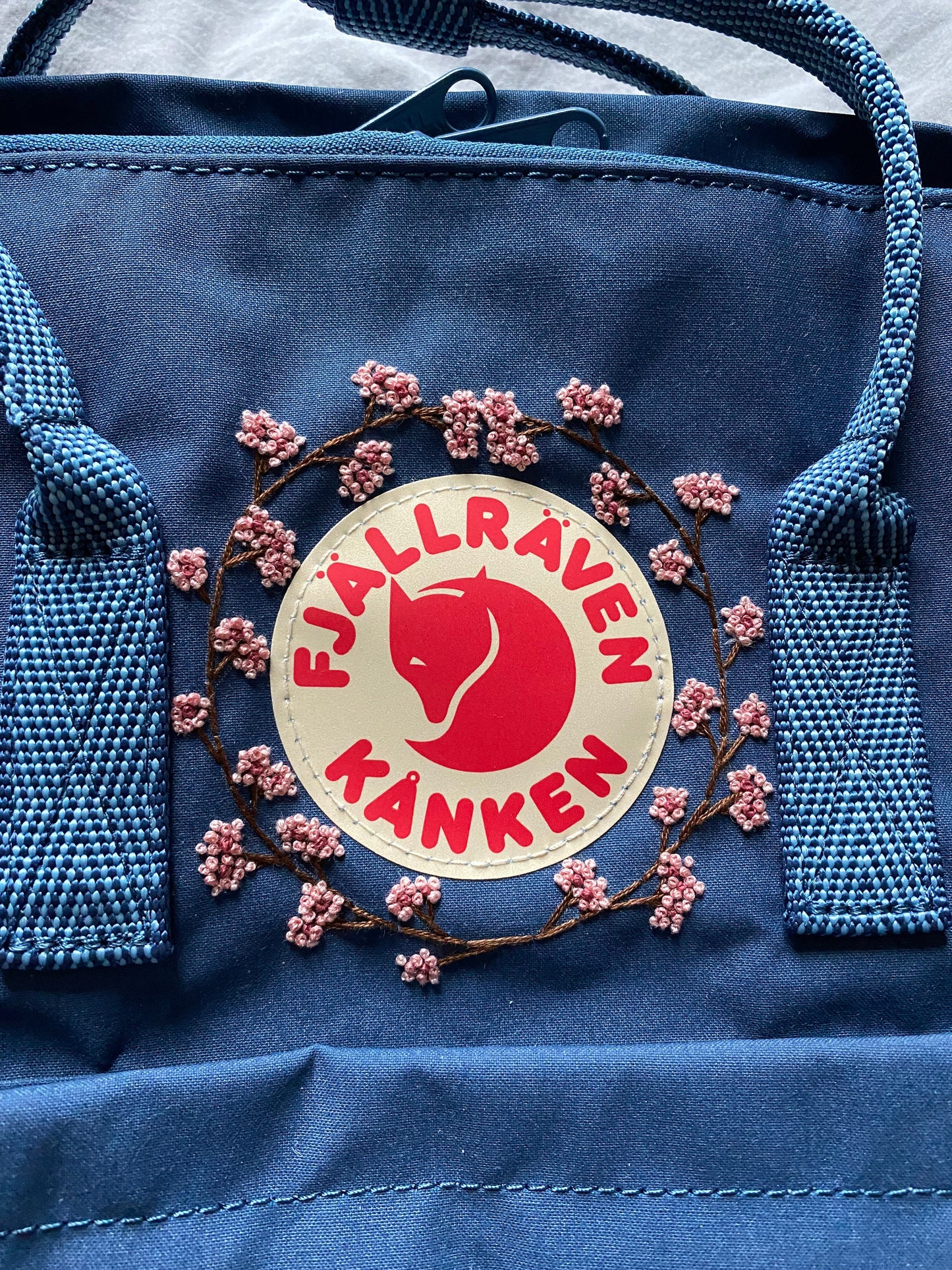 Fjällräven Kanken Rucksack bestickt | Unikat | Kirschblüten