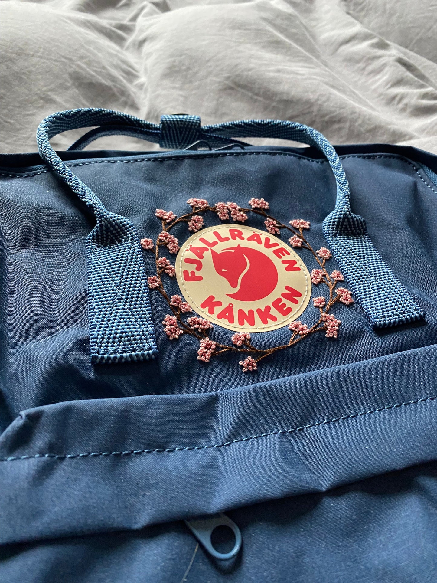 Fjällräven Kanken Rucksack bestickt | Unikat | Kirschblüten