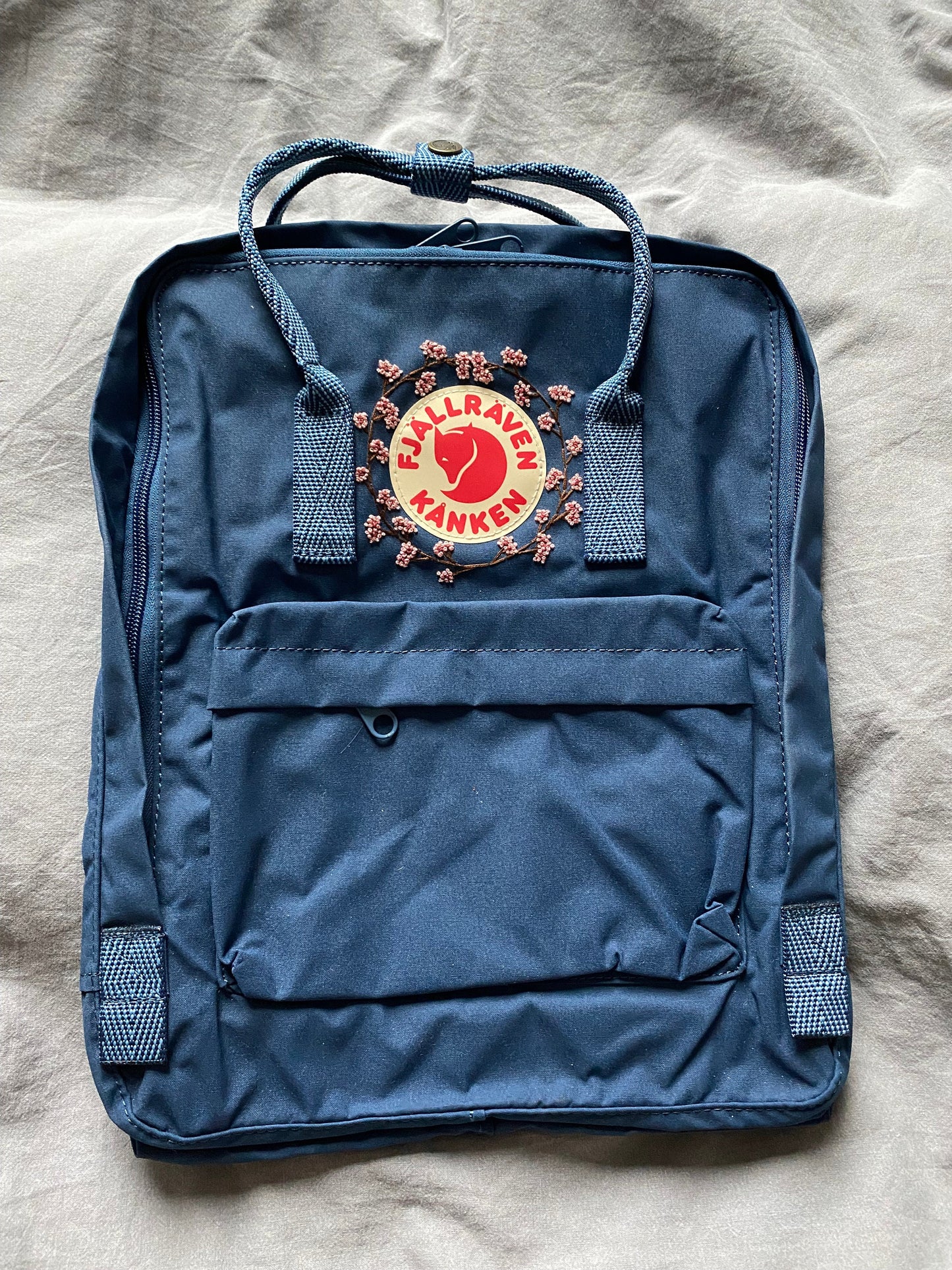 Fjällräven Kanken Rucksack bestickt | Unikat | Kirschblüten