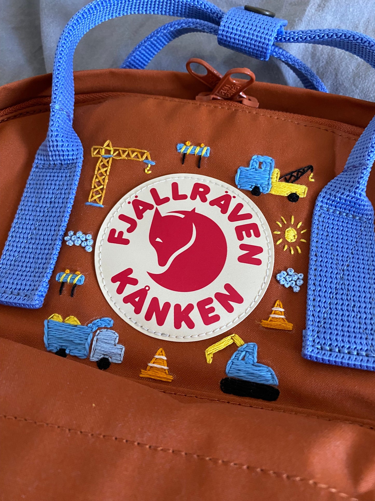 Kanken bestickt | Baustelle | Rucksack bestickt